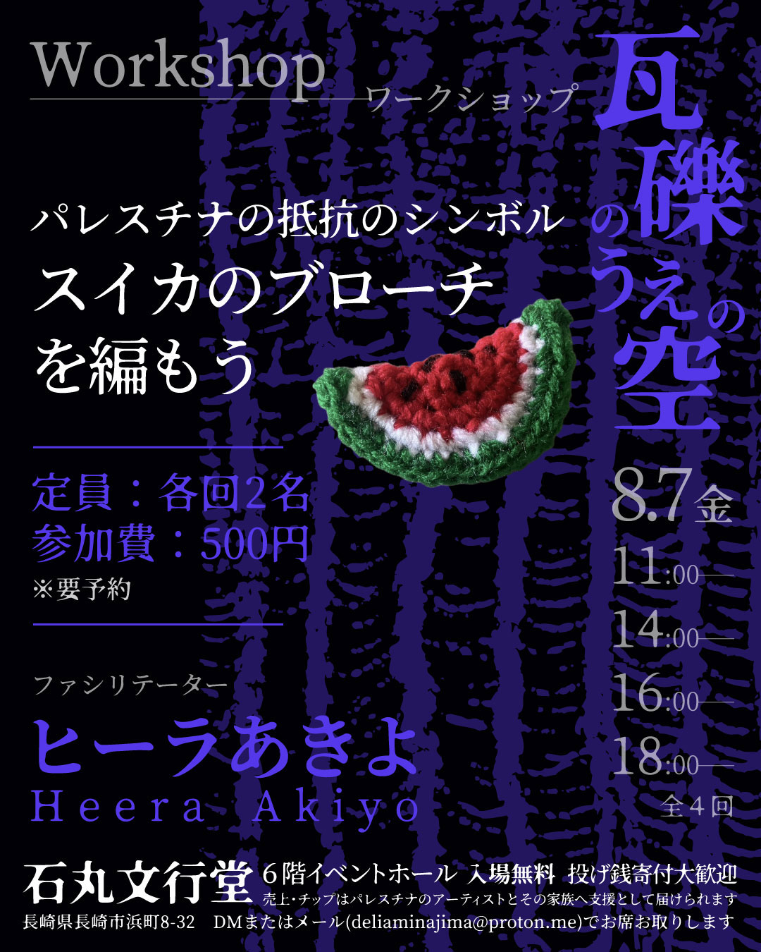 パレスチナの抵抗のシンボル、スイカ🍉を編もう